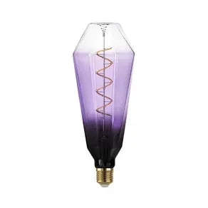E27 LED bulb 4W T100 1,800K filament purple dimmable