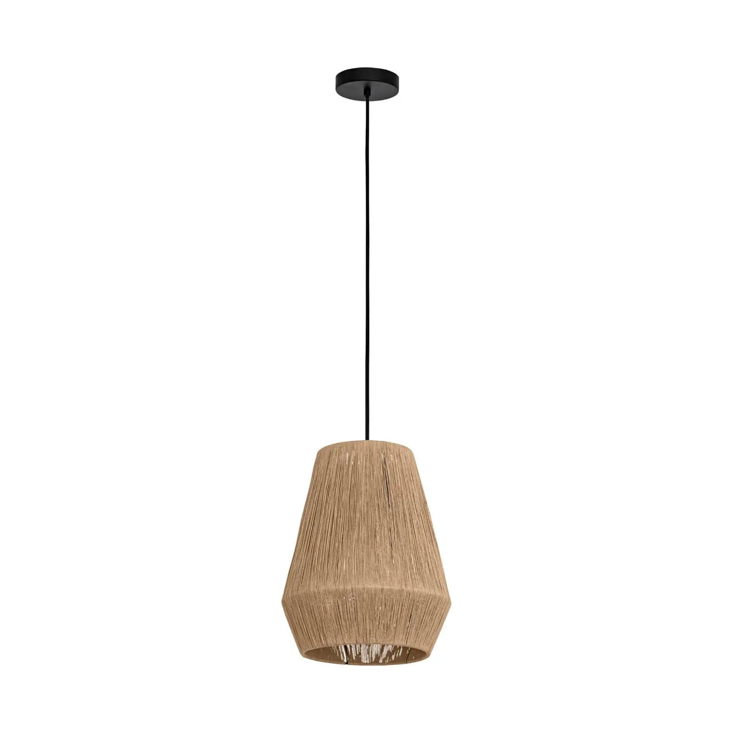 Alderney pendant light, natural yarn lampshade