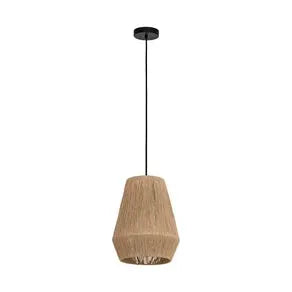 Alderney pendant light, natural yarn lampshade