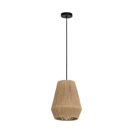 Alderney pendant light, natural yarn lampshade