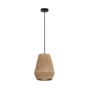 Alderney pendant light, natural yarn lampshade