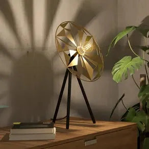 Castanuelo table lamp, black/gold