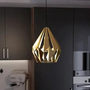 Carlton pendant light, one-bulb, gold, Ø 31 cm