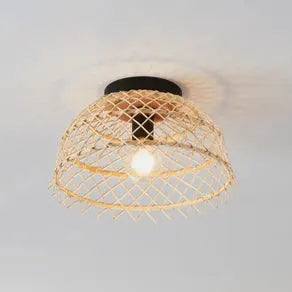 Ausnby ceiling light wooden meshwork, natural
