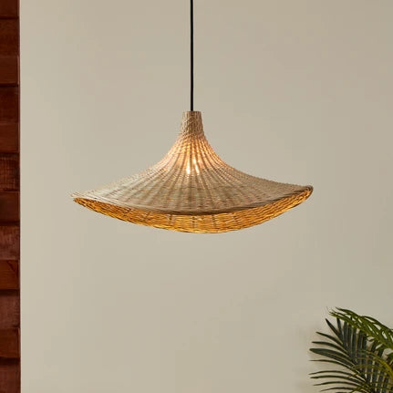 Haxey pendant light, bamboo lampshade, Ø 50 cm