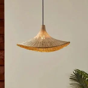 Haxey pendant light, bamboo lampshade, Ø 50 cm