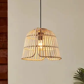 Glyneath pendant light, bamboo lampshade Ø 37.5 cm