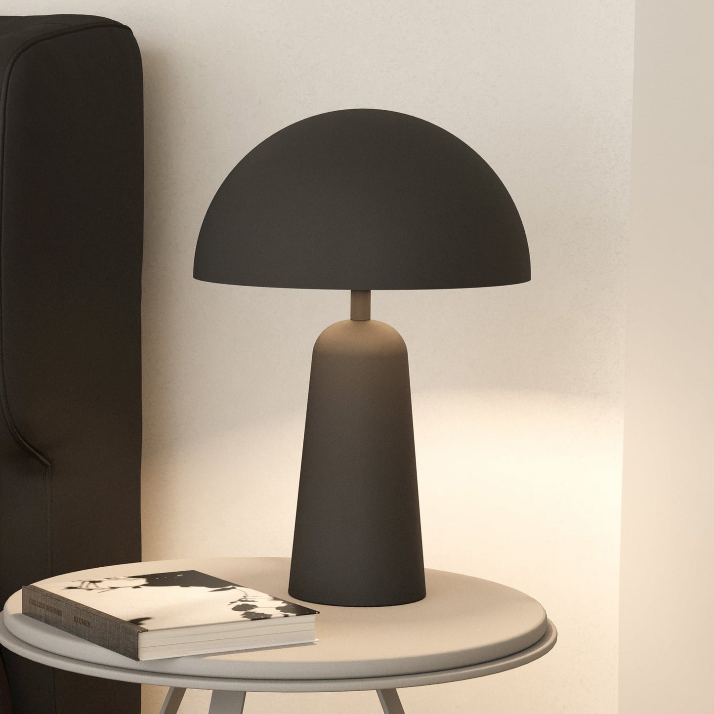 Aranzola table lamp, shining downwards, black