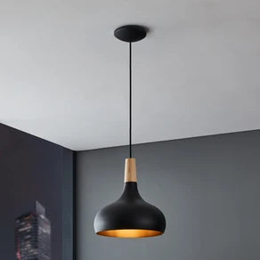 Sabinar pendant light, 1-bulb, black, Ø 28 cm