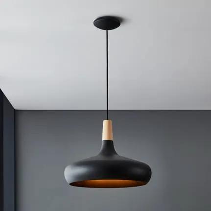 Sabinar pendant light, 1-bulb, black, Ø 40 cm