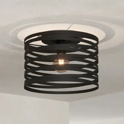 Cremella ceiling light, Ø 37 cm, black, steel