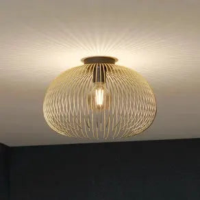 Venezuela ceiling lamp, lampshade made of golden rods