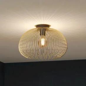 Venezuela ceiling lamp, lampshade made of golden rods