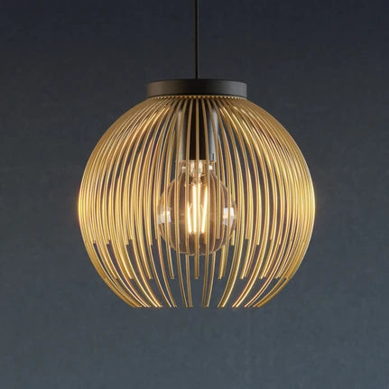 Venezuela pendant light, black/gold, 1-bulb