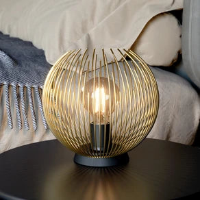 Venezuela table lamp, lampshade made of golden rods