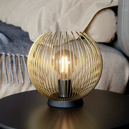 Venezuela table lamp, lampshade made of golden rods