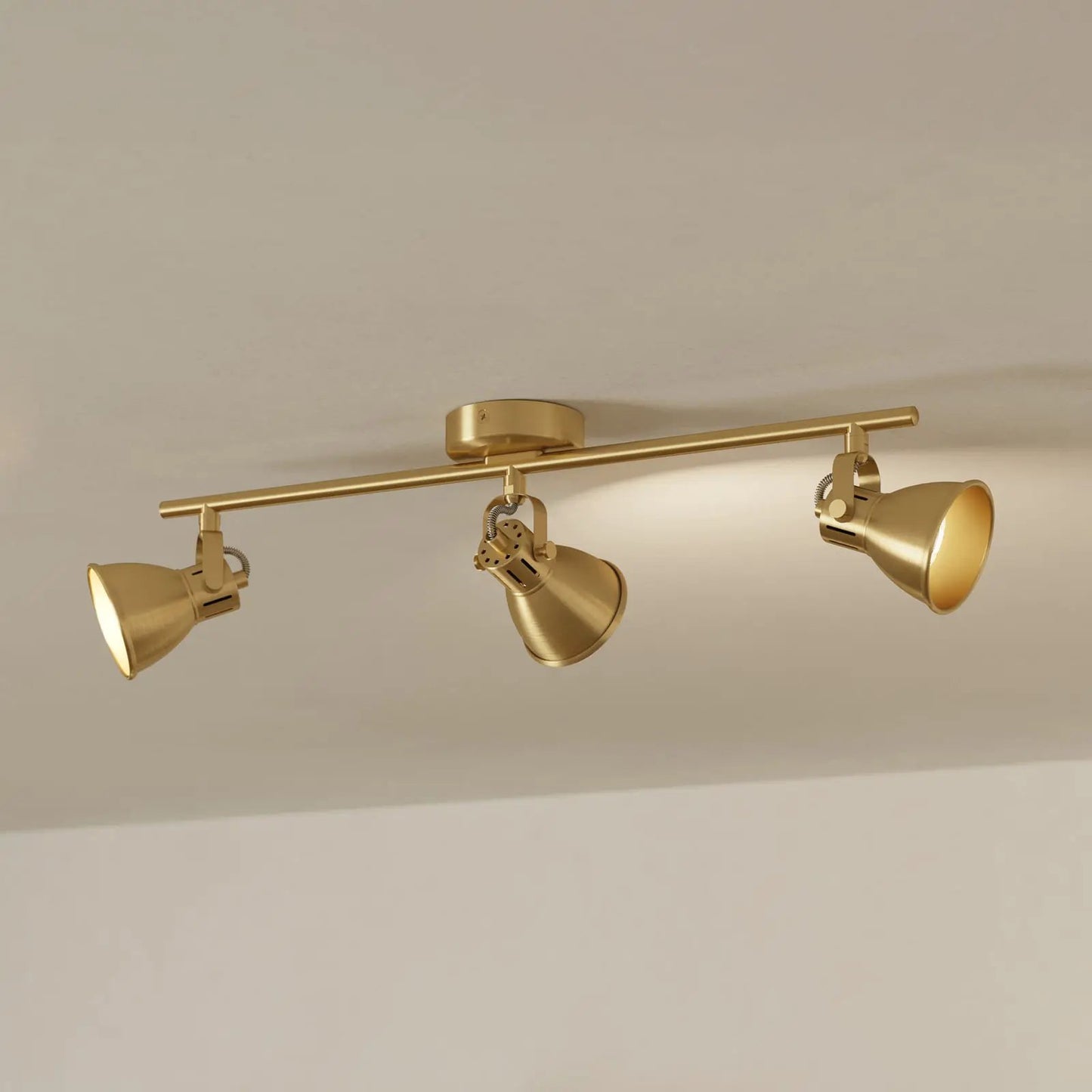 Seras downlight brushed brass-gold, 3-bulb