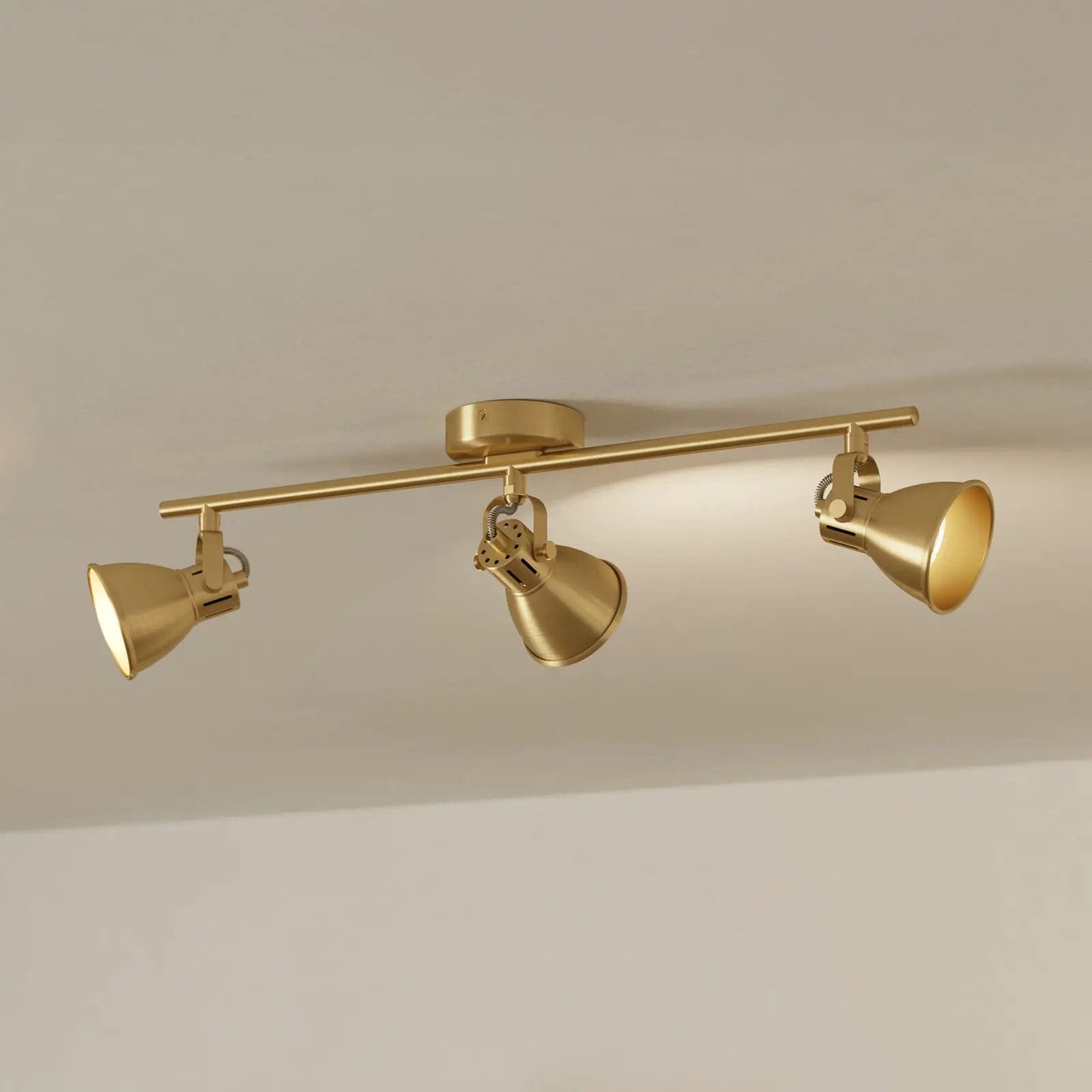 Seras downlight brushed brass-gold, 3-bulb
