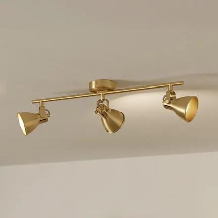 Seras downlight brushed brass-gold, 3-bulb