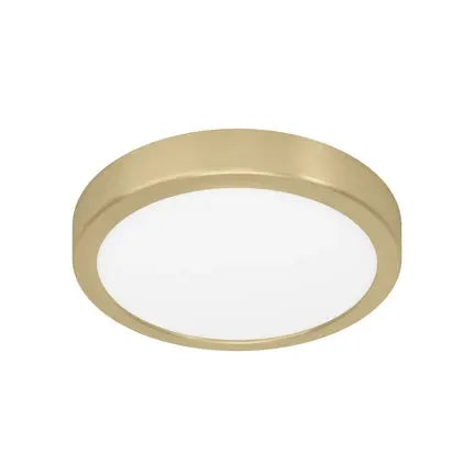 LED surface-mounted panel Fueva 5 IP20 830 brass Ø21cm
