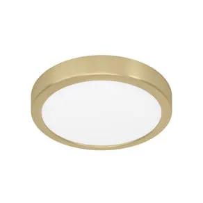 LED surface-mounted panel Fueva 5 IP20 830 brass Ø21cm