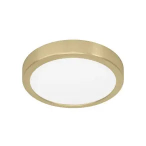 LED surface-mounted panel Fueva 5 IP20 830 brass Ø21cm