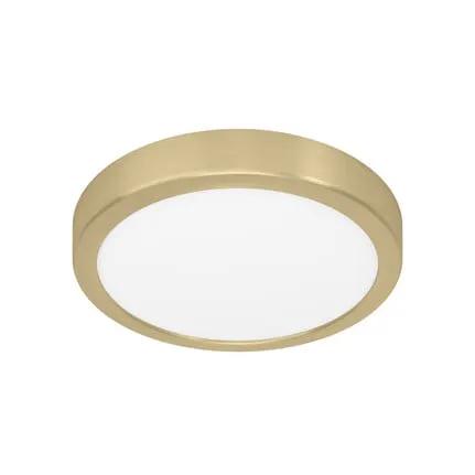 LED surface-mounted panel Fueva 5 IP20 830 brass Ø21cm