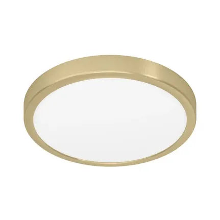 LED surface-mounted panel Fueva 5 IP20 830 brass Ø28.5cm