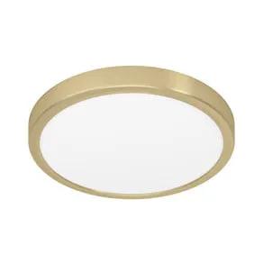 LED surface-mounted panel Fueva 5 IP20 830 brass Ø28.5cm