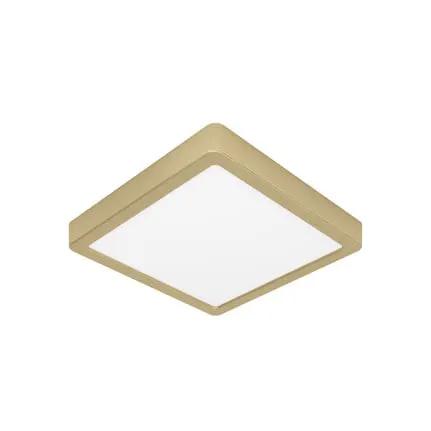 Surface-mounted LED panel Fueva 5 IP20 830 brass 21x21cm