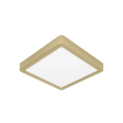 Surface-mounted LED panel Fueva 5 IP20 830 brass 21x21cm