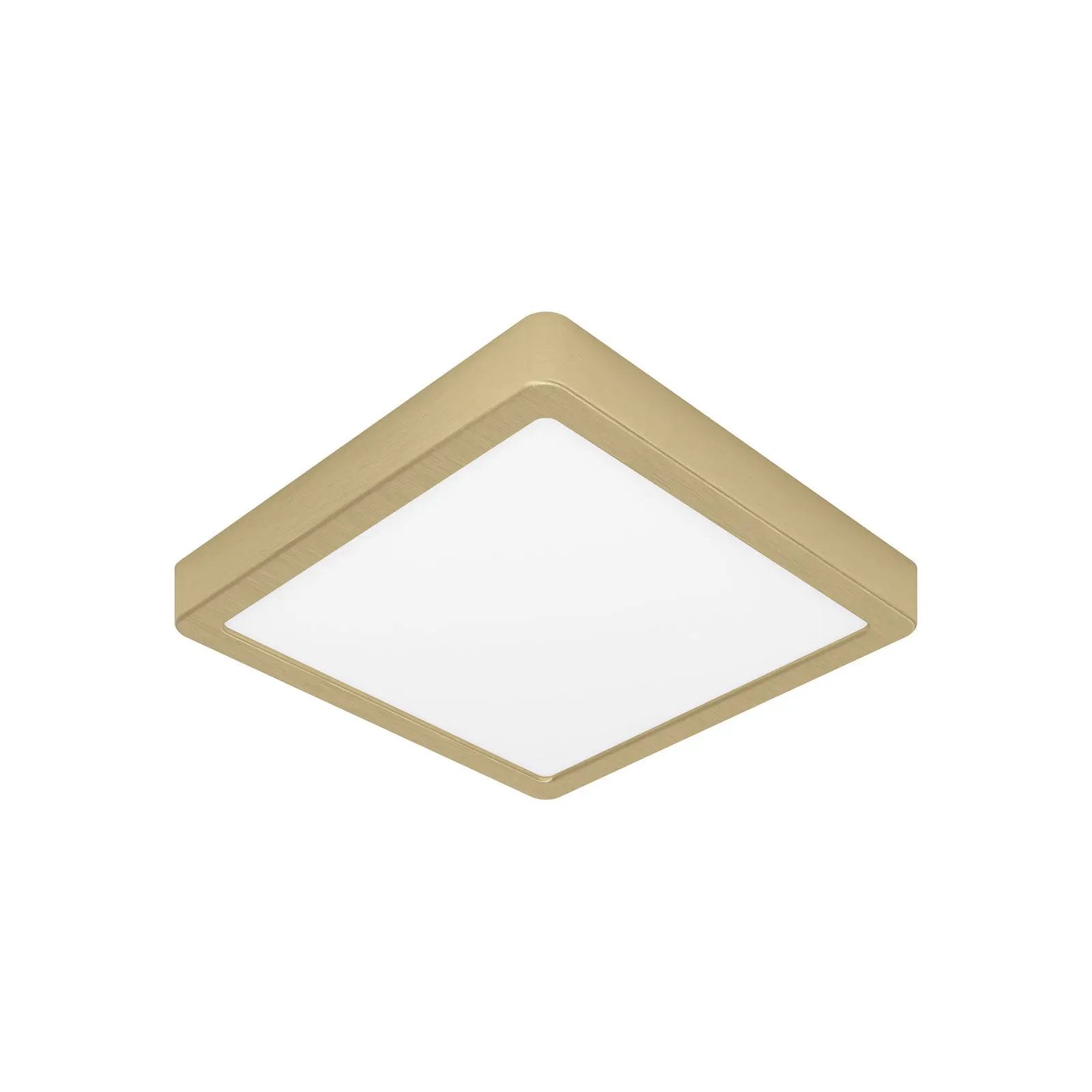 Surface-mounted LED panel Fueva 5 IP20 830 brass 21x21cm