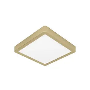 Surface-mounted LED panel Fueva 5 IP20 830 brass 21x21cm