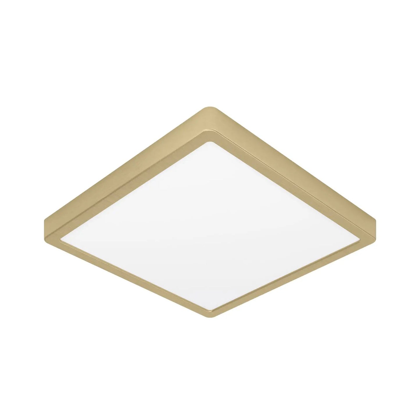 Surface-mounted LED panel Fueva 5 IP20 830 brass 28.5x28.5