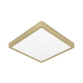 Surface-mounted LED panel Fueva 5 IP20 830 brass 28.5x28.5