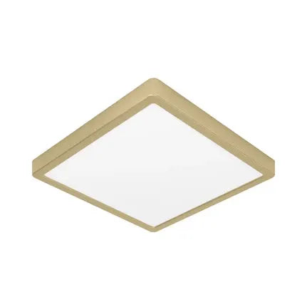 Surface-mounted LED panel Fueva 5 IP20 830 brass 28.5x28.5