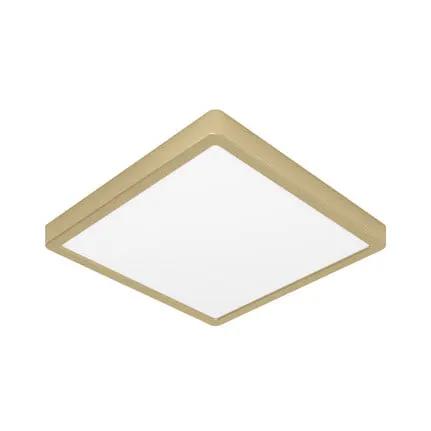 Surface-mounted LED panel Fueva 5 IP20 830 brass 28.5x28.5