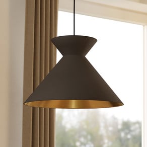 Nastasia pendant light cappuccino/brass 1-bulb
