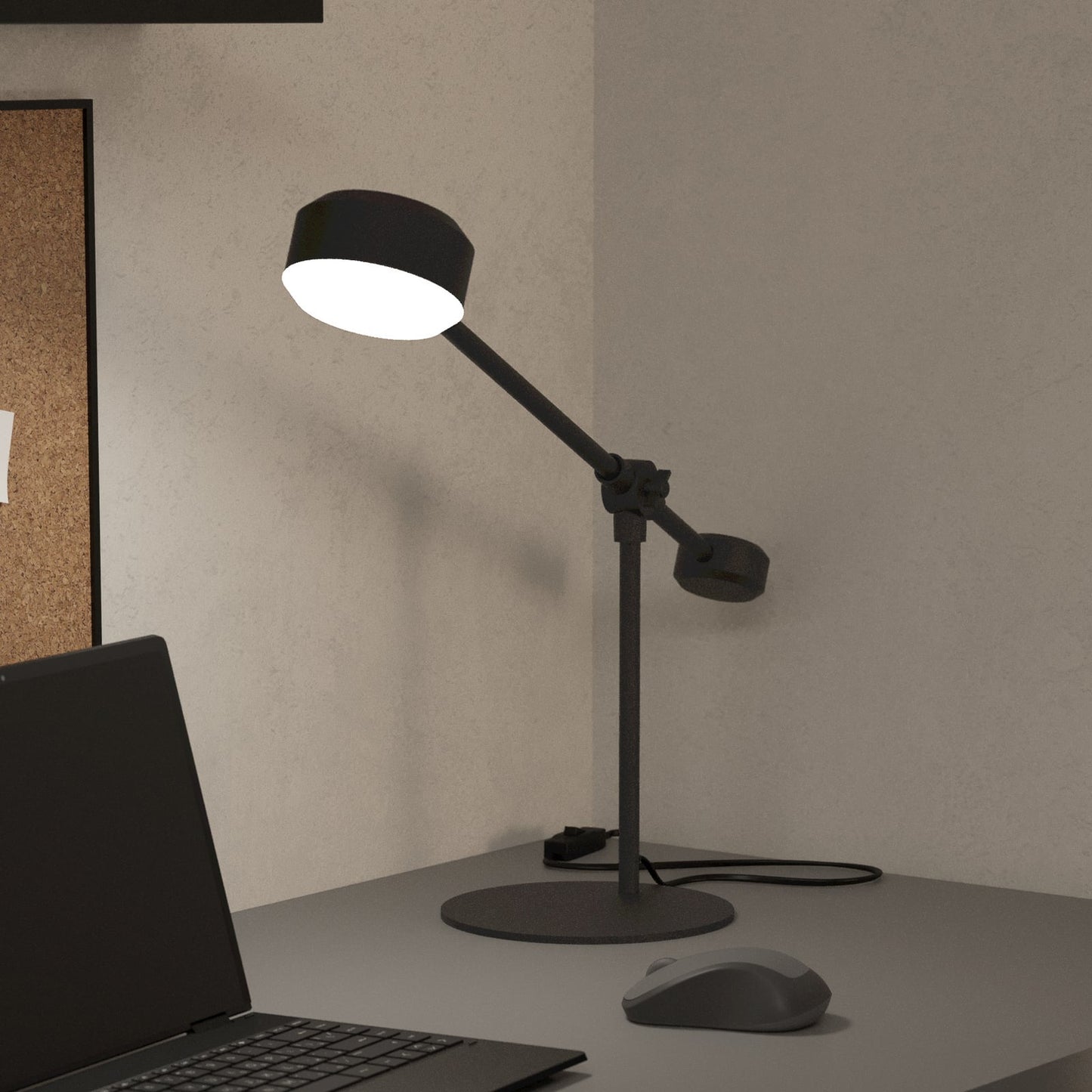 Clavellina LED table lamp, black, tiltable