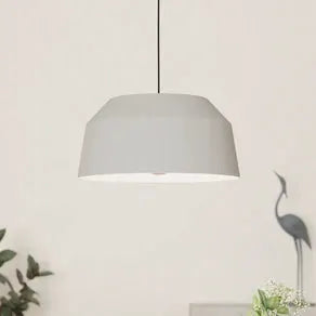Contrisa pendant light in grey, 1-bulb, Ø 38 cm