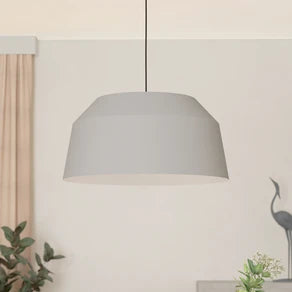 Contrisa pendant light in grey, 1-bulb, Ø 52 cm