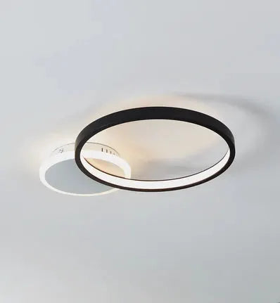LED ceiling lamp Gafares, black aluminium 41 cm remote control CCT