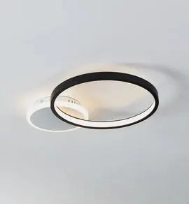 LED ceiling lamp Gafares, black aluminium 41 cm remote control CCT