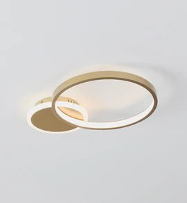 LED ceiling lamp Gafares, gold, aluminium, 41 cm remote control CCT