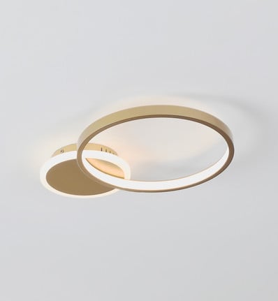 LED ceiling lamp Gafares, gold, aluminium, 41 cm remote control CCT