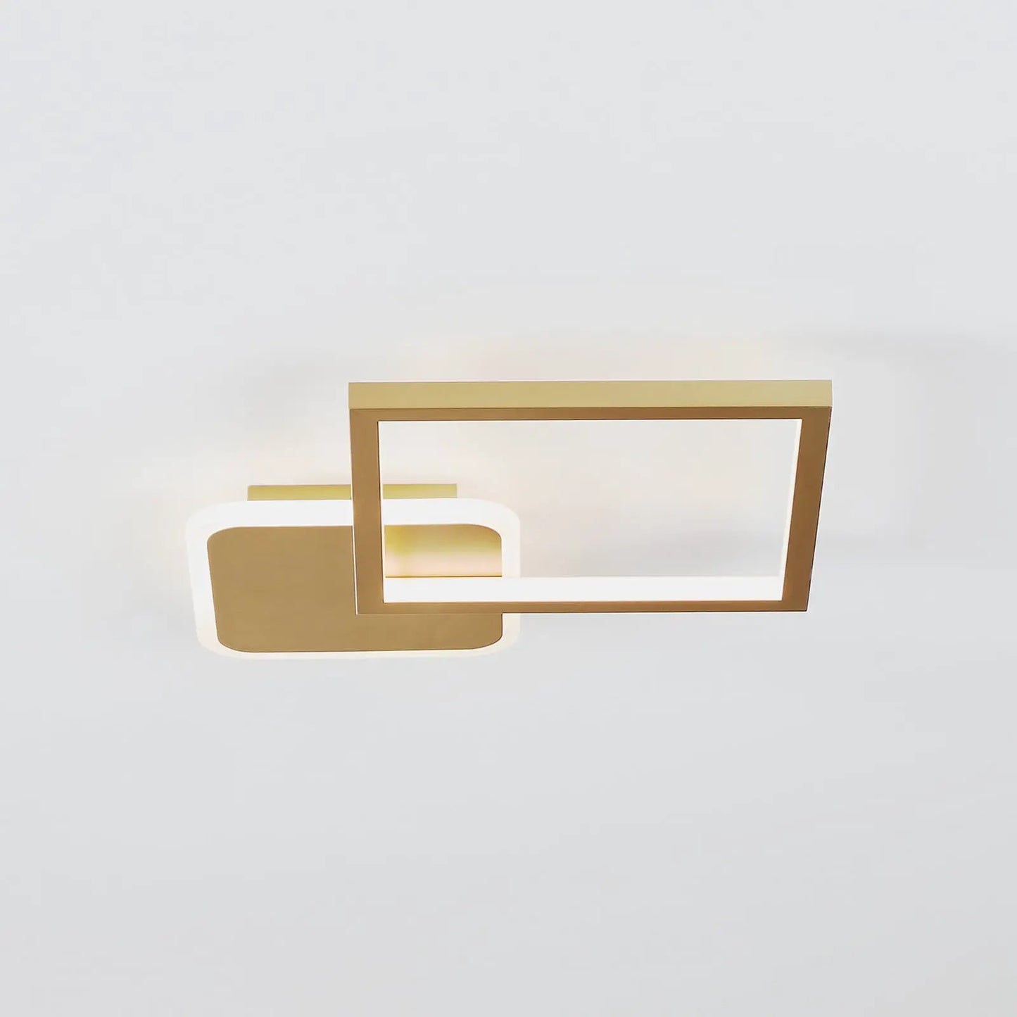 LED ceiling lamp Gafares, gold, aluminium, 33 cm remote control CCT