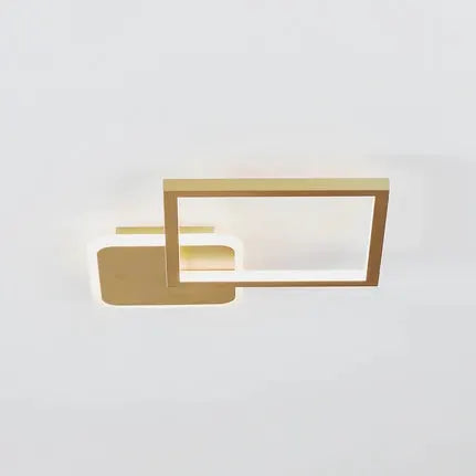 LED ceiling lamp Gafares, gold, aluminium, 33 cm remote control CCT
