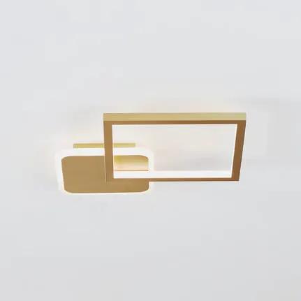 LED ceiling lamp Gafares, gold, aluminium, 33 cm remote control CCT