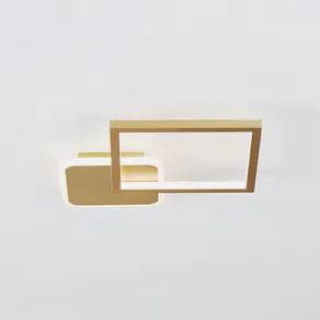 LED ceiling lamp Gafares, gold, aluminium, 33 cm remote control CCT