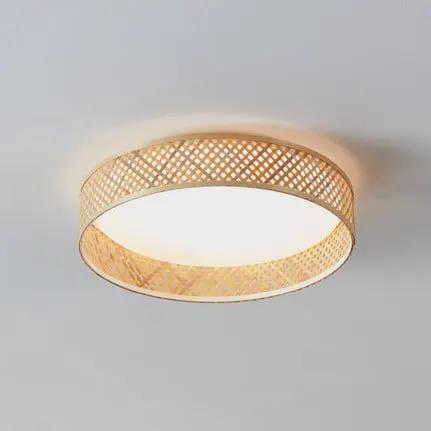 Luppineria bamboo mesh LED ceiling light Ø 38cm